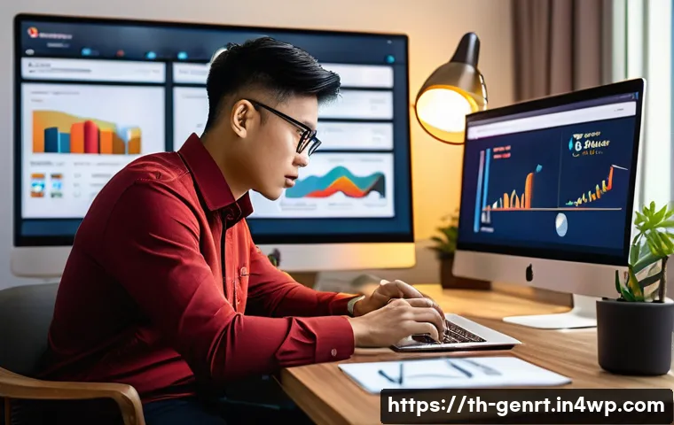 생성형 AI로 새로운 콘텐츠 형식 실험하기 - A modern digital marketing workspace showing a Thai content creator analyzing consumer behavior tren...