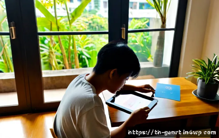AI 기술을 활용한 스토리텔링 기법 - Photorealistic Thai content creator using an AI storytelling workspace, seated at a clean wooden des...